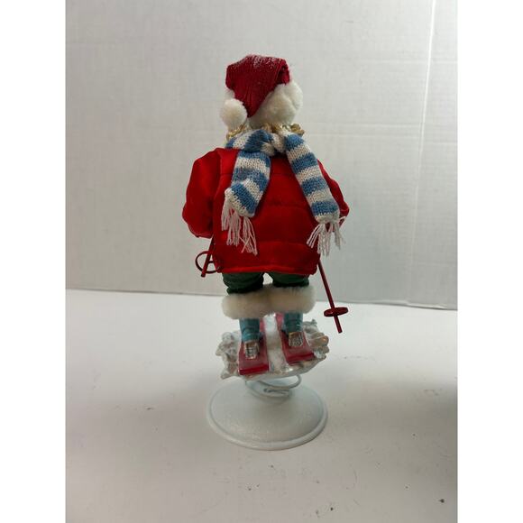 Vintage KSA Fabriché Skiing Santa Figurine Powder Hound Christmas Decor 12” - Picture 6 of 11